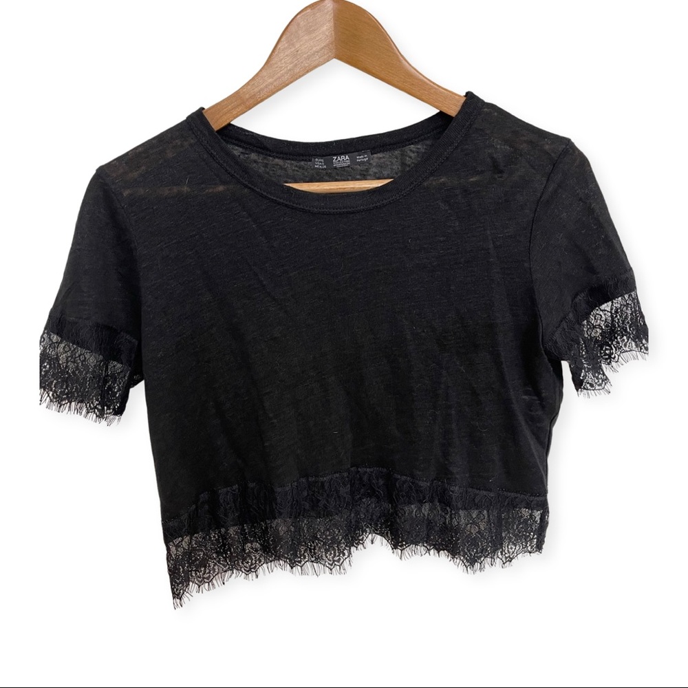 Black Lace Zara top 🖤